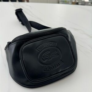 superme lacoste waist bag